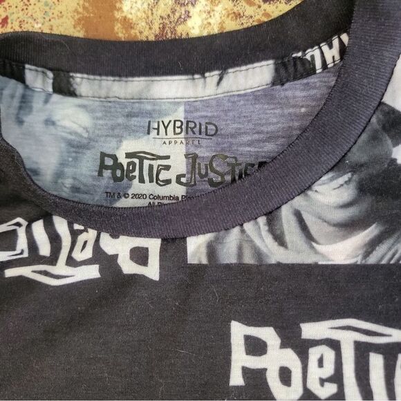 Hybrid Apparel Poetic Justice Tupac Shakur Rare Version Size Medium - Picture 7 of 14